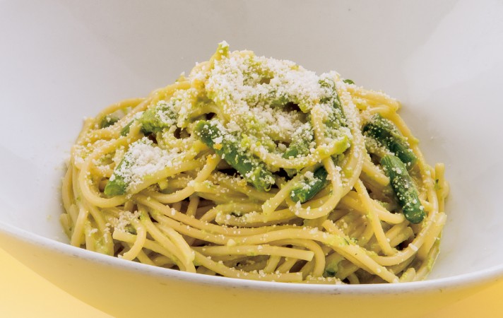 アスパラとレモンのスパゲッティの画像